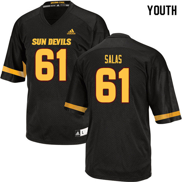 Youth #61 Marco Salas Arizona State Sun Devils College Football Jerseys Sale-Black
